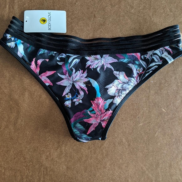 NWT Body Glove Black Floral Sea View May Keyhole Bikini - Picture 6 of 10